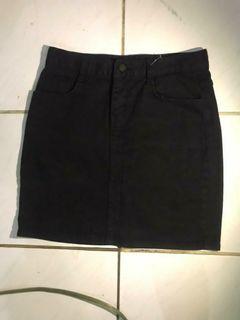 Black jeans skirt
