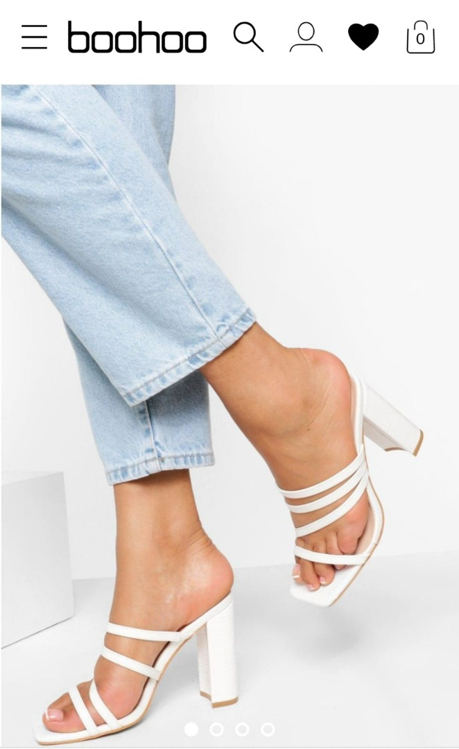 Boohoo white discount heels