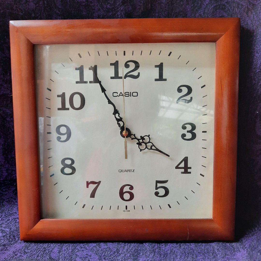 Casio wall clock, Furniture & Home Living, Home Decor, Clocks on Carousell