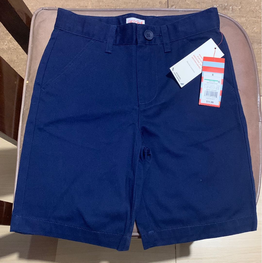 Cat & Jack Navy Blue School Kids Uniform Shorts, Babies & Kids