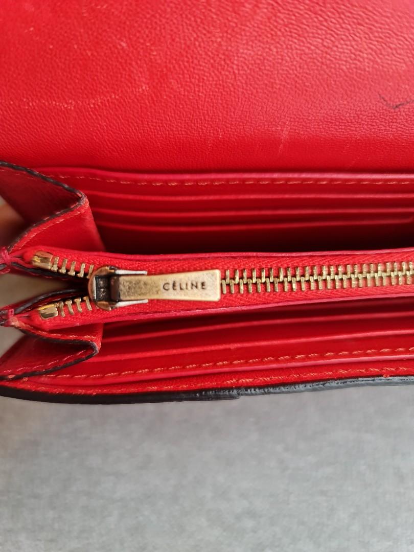 Celine wallet red top