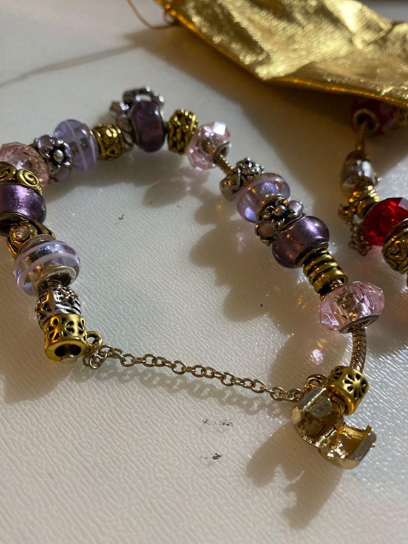 Purple and gold pandora bracelet outlet