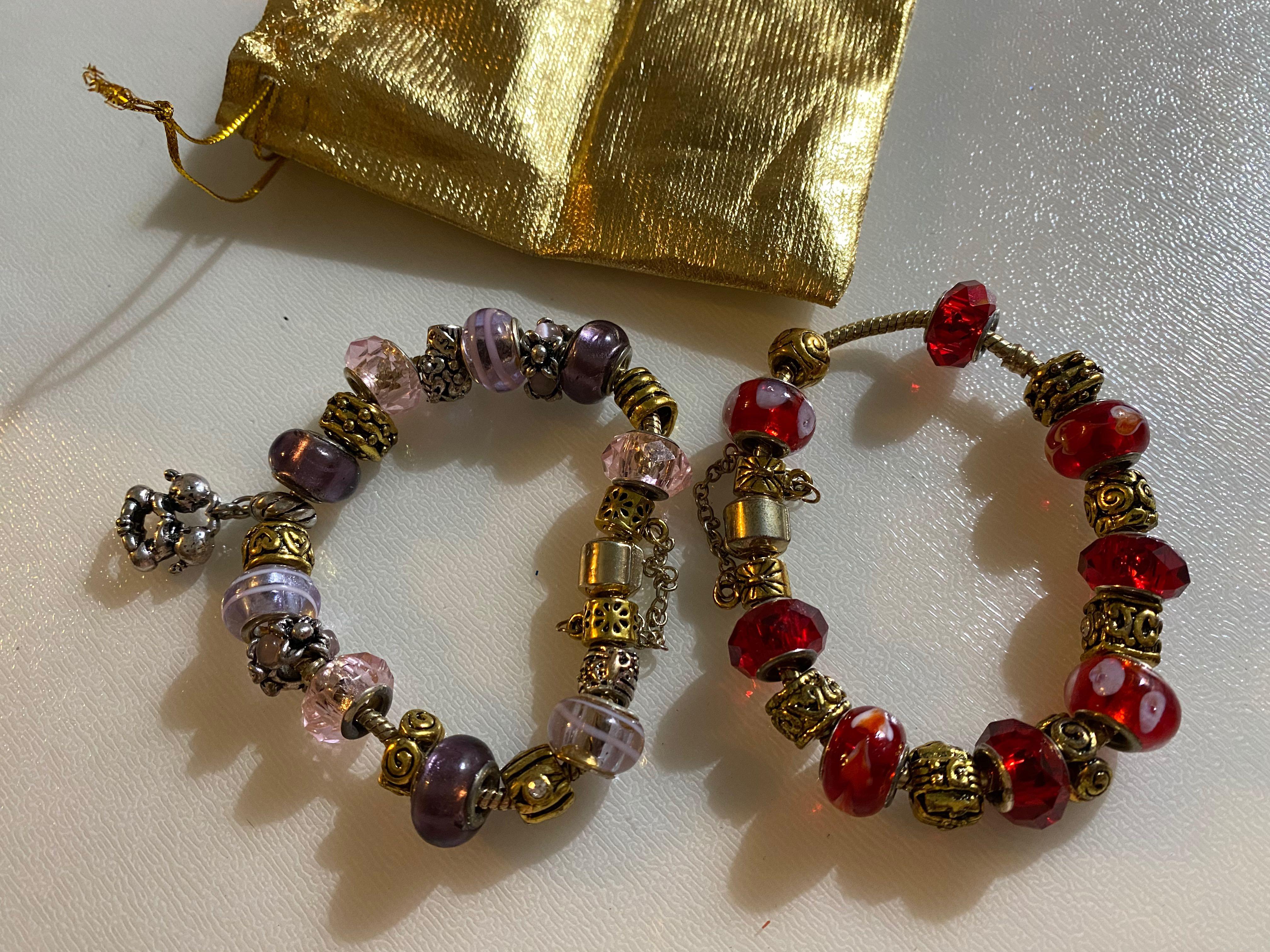 Purple and on sale gold pandora bracelet