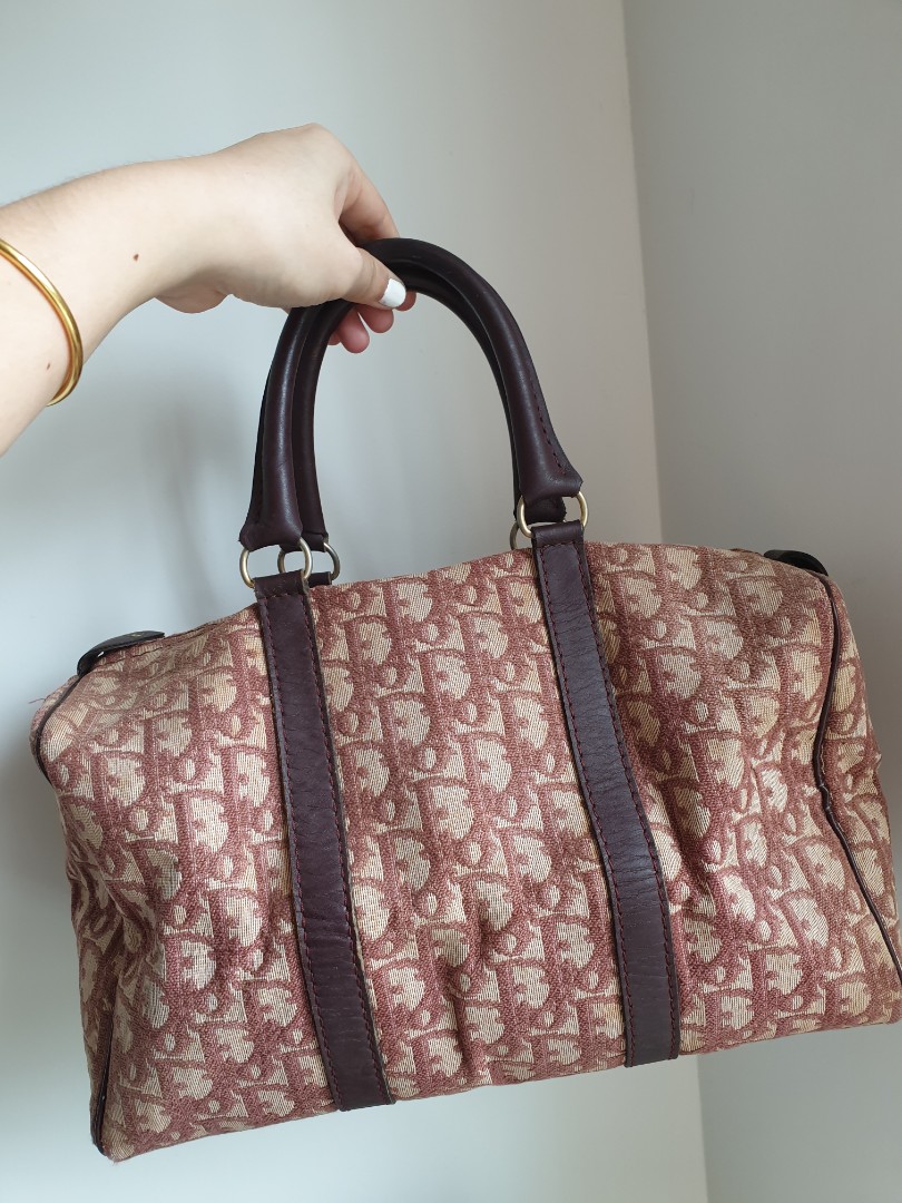 Christian dior burgundy store bag
