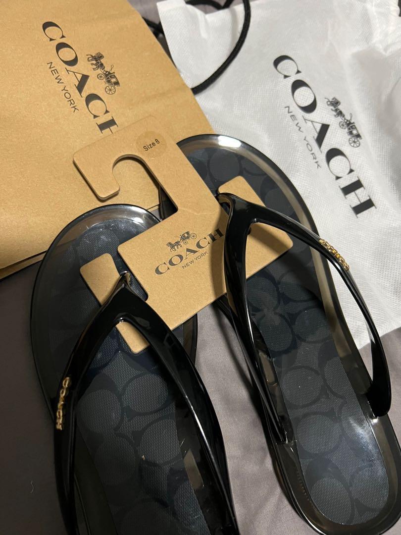 Coach jelly flip flops sales