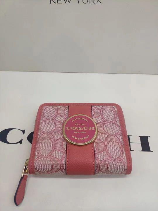 Coach Lonnie Small Zip Around Wallet In Signature Jacquard, Women's ...