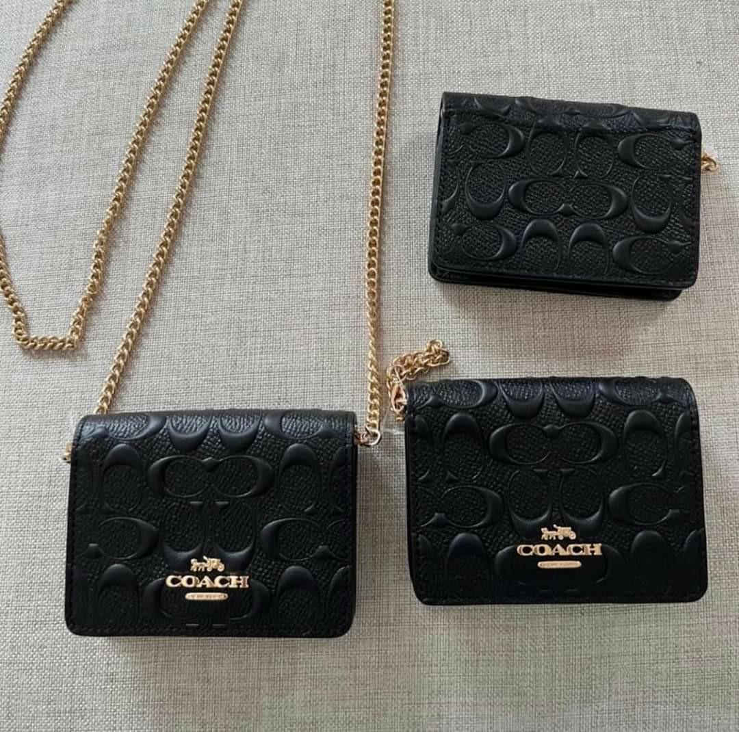 Coach Mini Wallet on a chain in Signature Canvas, Women's Fashion, Bags &  Wallets, Purses & Pouches on Carousell