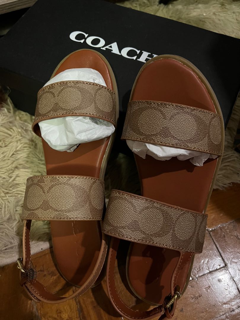 Coach sandals, Women's Fashion, Footwear, Flats & Sandals on Carousell