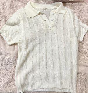 collar shirt white knitted fairy core vintage y2k aesthetic pinterest