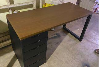 Computer  Desk/ Table w/ Alex drawers — IKEA inspired