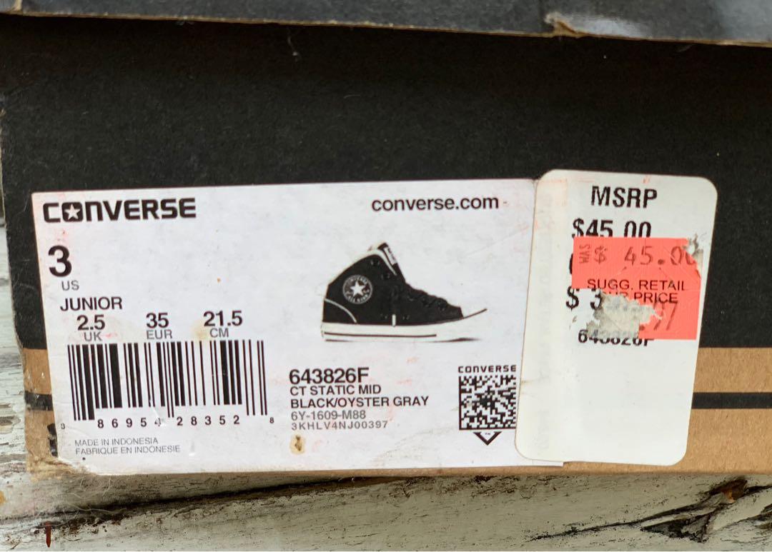 Converse 6y best sale 1609 m88 dimensions