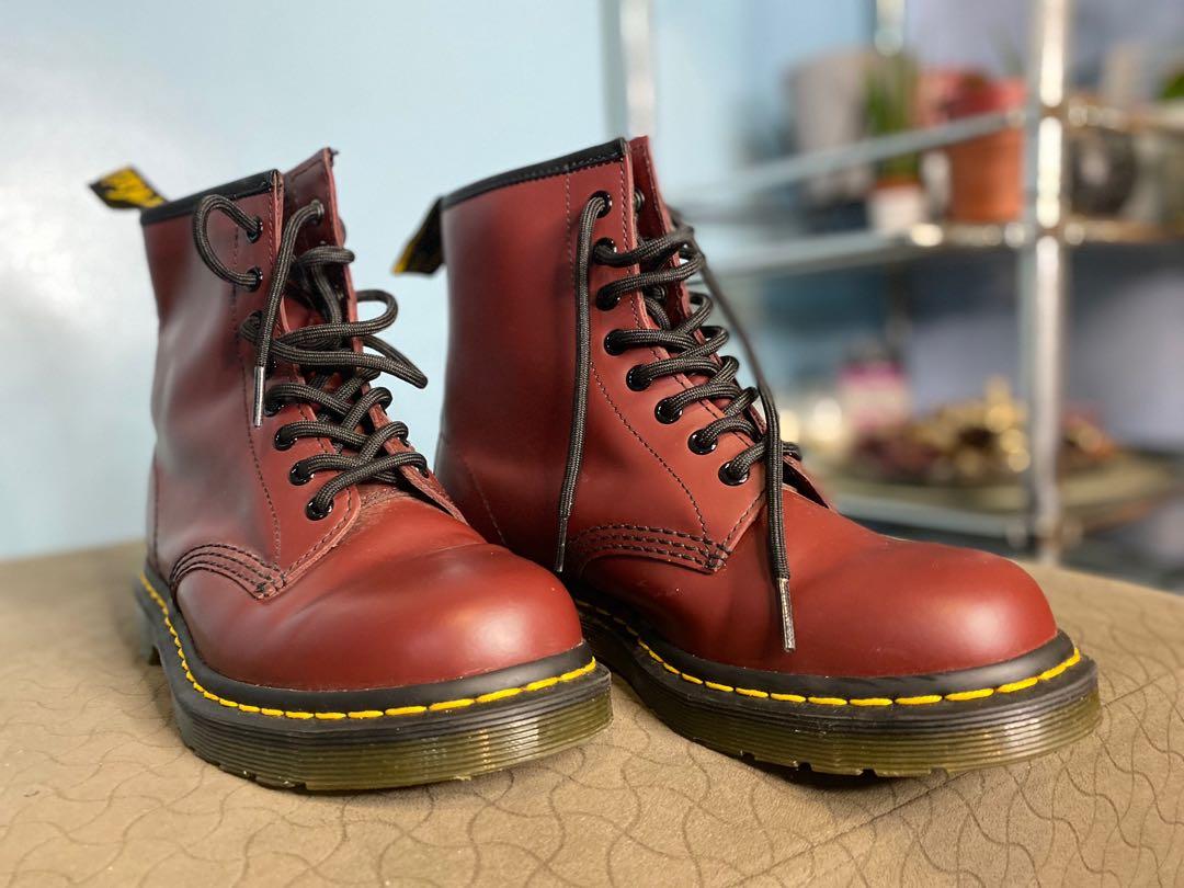 Doc martens boots maroon online