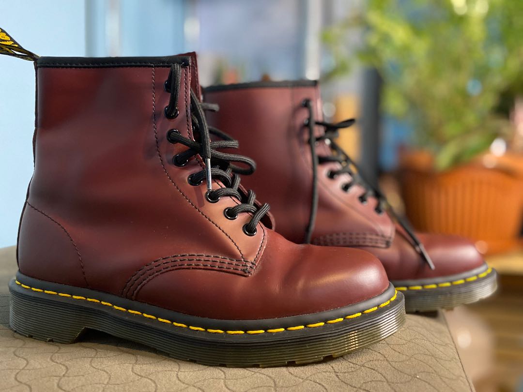 Maroon doc martens sales mens