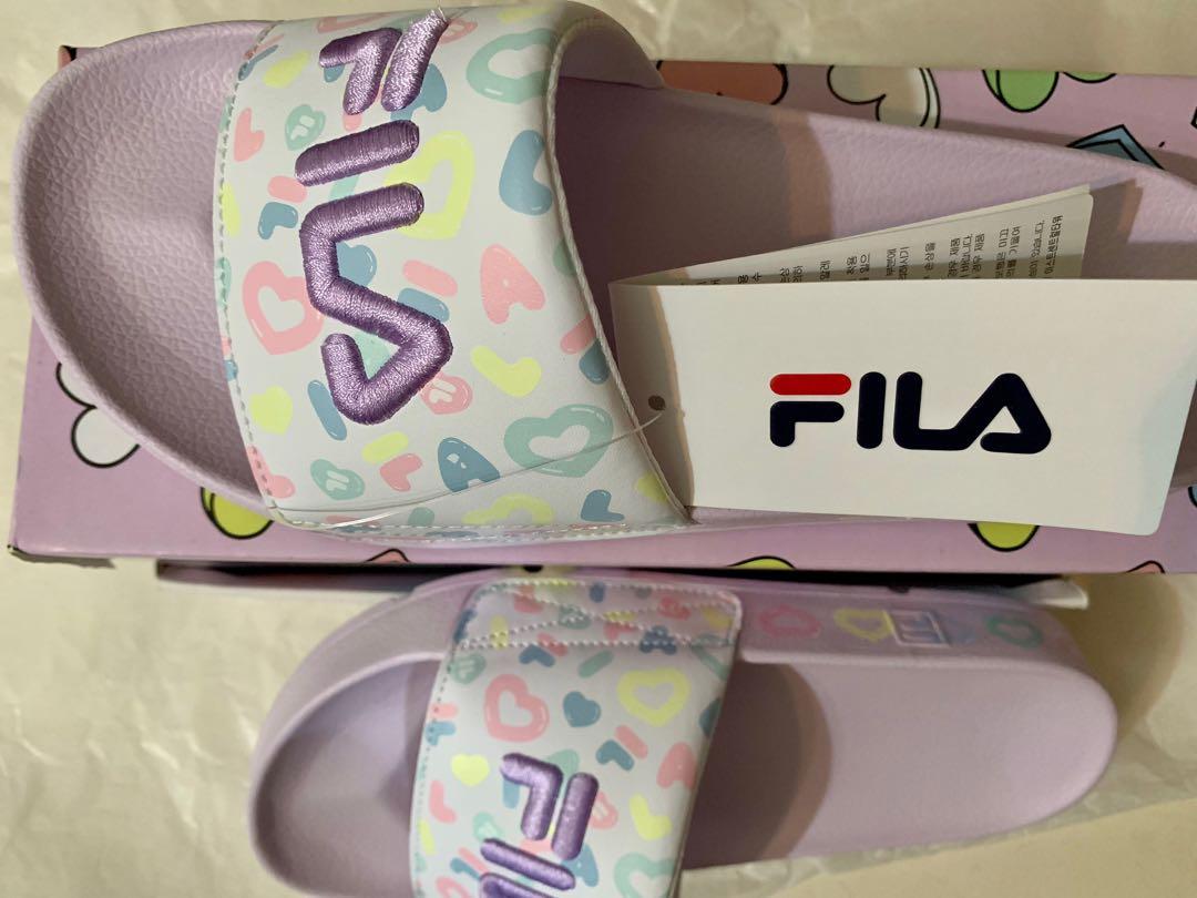 Fila on sale embroidered slides