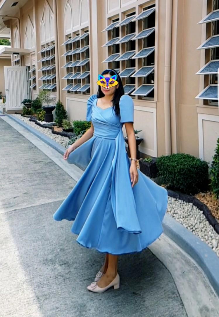 Blue filipiniana cheap dress