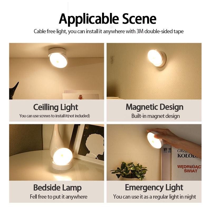 FREE????]USB Rechargeable Dimmable Touch Control Wall Puck Light LED Remote  Control Night Lighr for Cabinet Stair Cupbard Kitchen Lighting Baby Feeding  Lamp 触控小夜灯, Furniture  Home Living, Lighting  Fans, Lighting on
