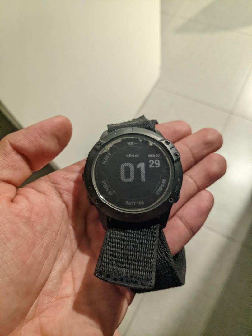 Garmin Fenix 6X Sapphire (Category: Men's Watches) located in Bacolod City. Submitted by kiiroitor1 (Listing ID 1174889611, Image 1). Description: Used for a few months No issue Bubbling of screen protector, can be removed..