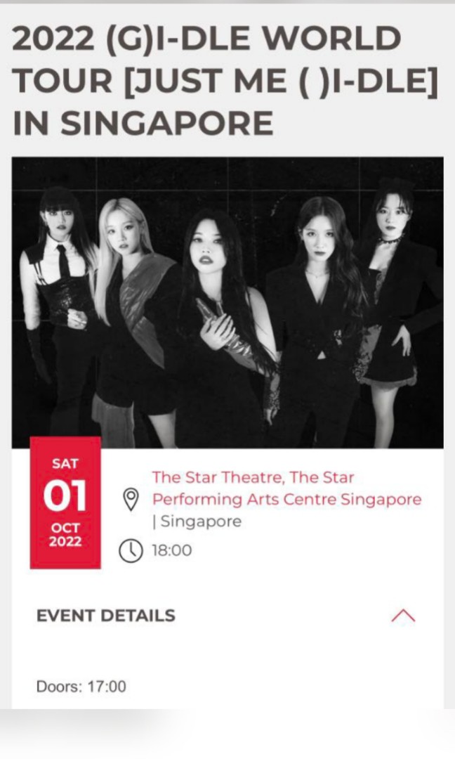 GIDLE world tour, Tickets & Vouchers, Event Tickets on Carousell