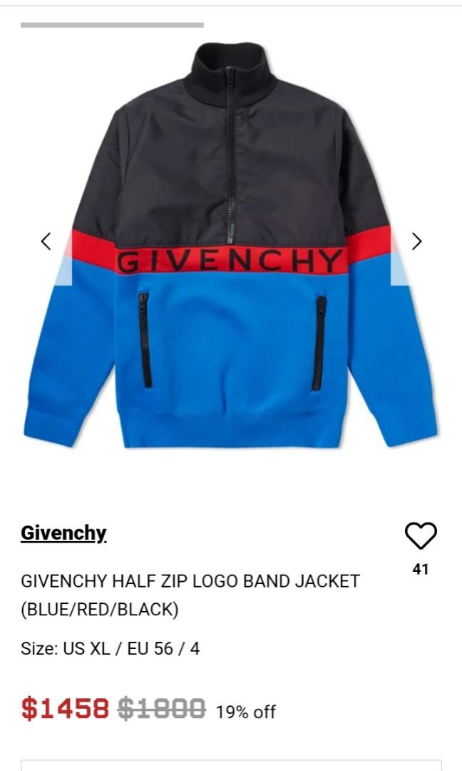 Givenchy half zip jacket