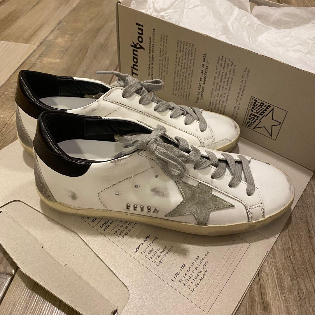 Brand New and Authentic Golden Goose super star black tab metal stud sneakers 37 womens SLIGHTLY Negotiable