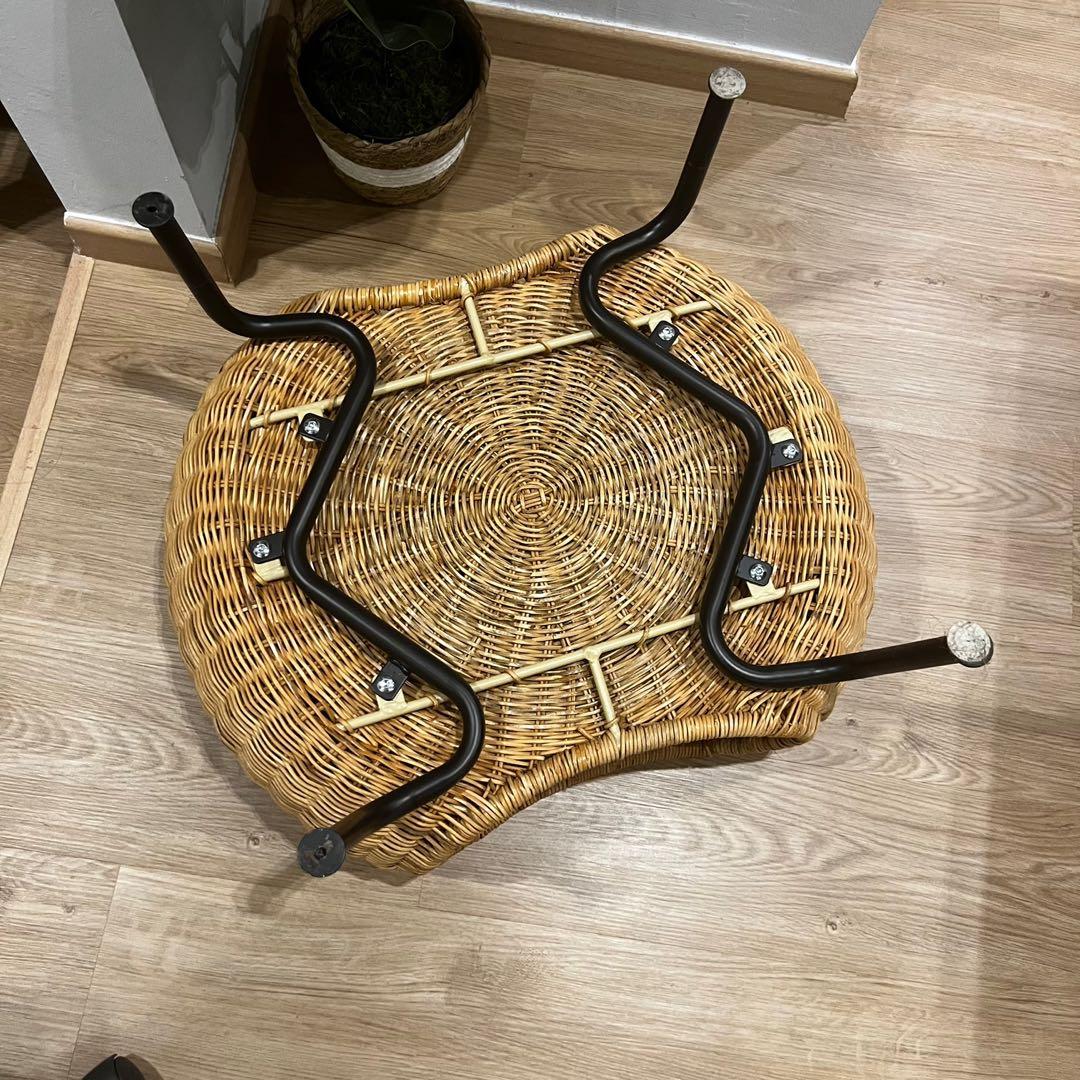 IKEA Gamlehult Rattan Footstool with Storage, Furniture & Home Living