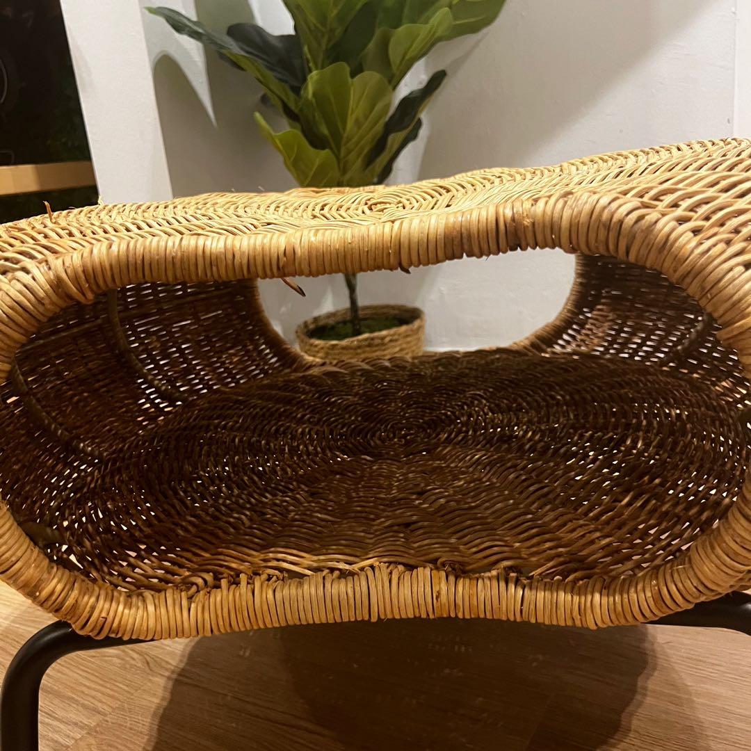 IKEA Gamlehult Rattan Footstool with Storage, Furniture & Home Living