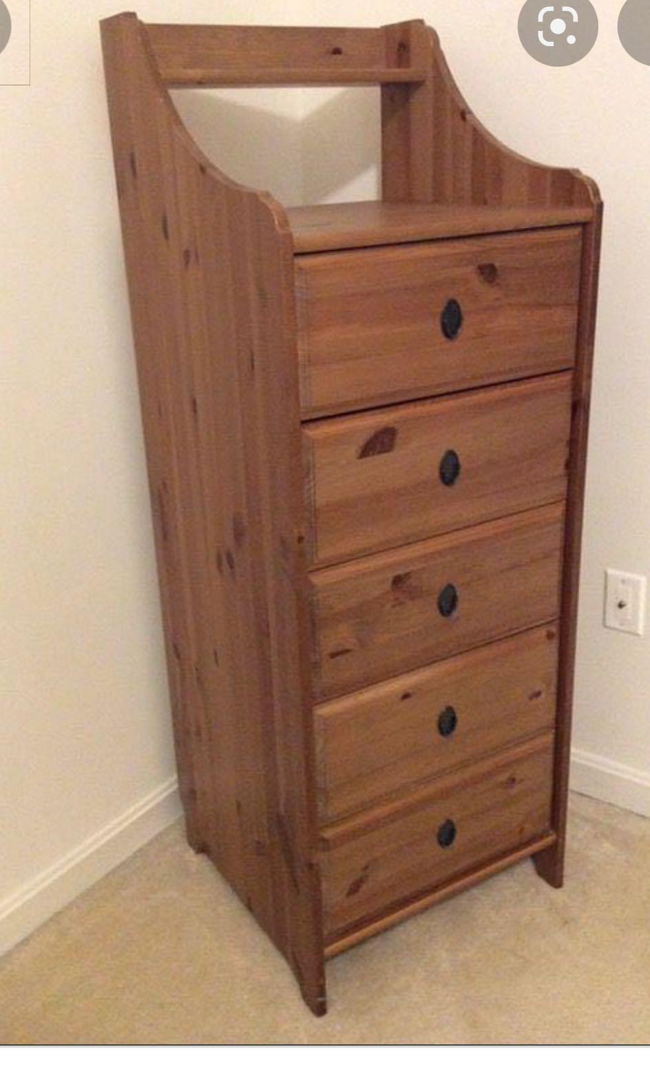 IKEA pinewood Levisk Tall drawer, Furniture & Home Living, Furniture