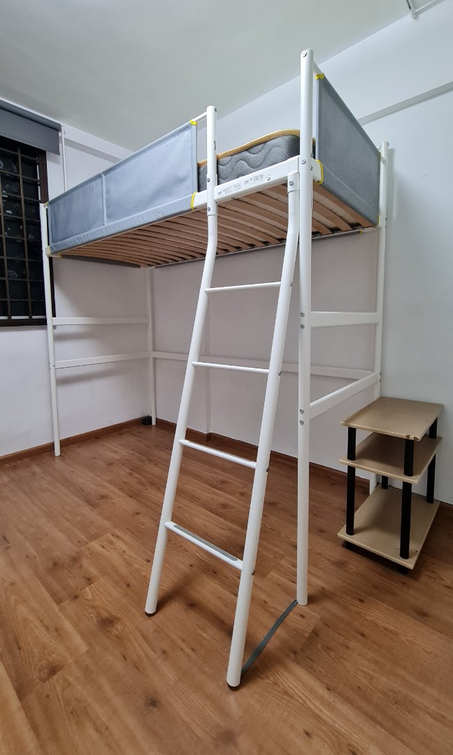 IKEA VITVAL LOFT BED FRAME, Furniture & Home Living, Furniture, Bed