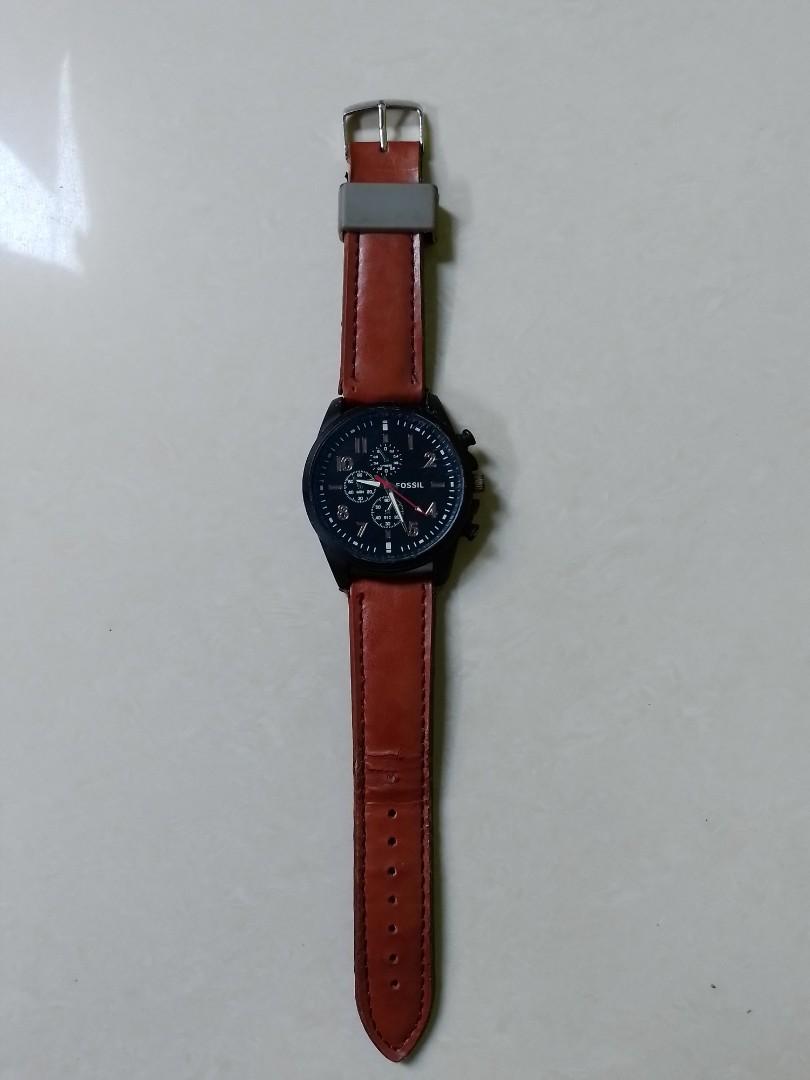 Jual Jam Tangan Fossil Pria Strap Kulit Coklat