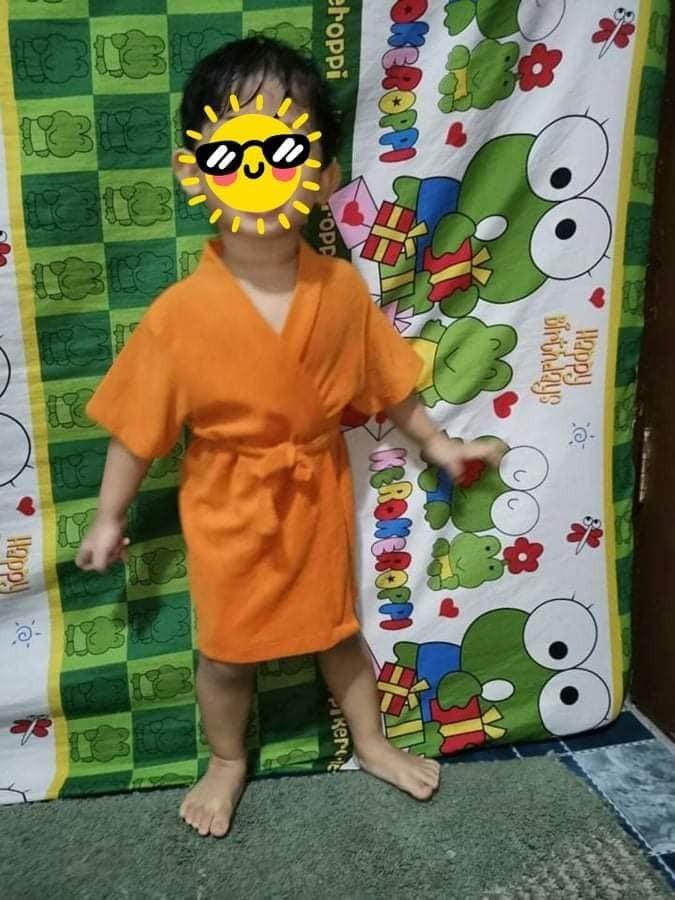 KID'S BATHROBE (Category: Bathtub & Bath Accessories) located in Binangonan. Submitted by ziababyweasatbp (Listing ID 1174897390, Image 2). Description: ACTUAL PHOTO POSTED🥰🥰🥰🥰🥰🥰 ✨✨✨KID'S SIZE 📌SMALL 1-2 YRS OLD 👉19 INCHES LENGTH 24 INCHES CHEST/WAIST 💸PHP 100 📌MEDIUM 3-4 YRS OLD 👉21 INCHES LENGTH 28 INCHES CHEST/WAIST 💸PHP 110 📌LARGE 5-7 YRS OLD 👉23 INCHES LENGTH 32 INCHES CHEST/WAIST 💸PHP 120 📌XL 8-10 YRS OLD 👉25 INCHES LENGTH 