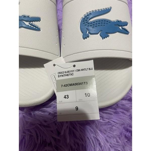 LACOSTE CROCO SLIDES 0121 FOR MENS SIZE US 9 Men s Fashion Footwear Slippers Slides on Carousell