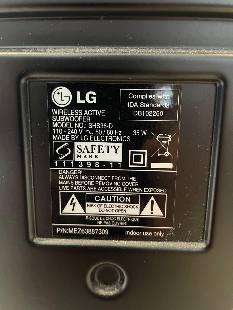 Lg SHS 36D, TV & Home Appliances, TV & Entertainment, Entertainment