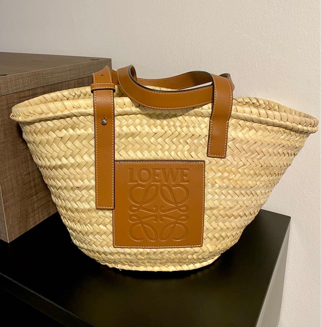 Loewe Leather Trimmed Basket Bag - Neutrals Totes, Handbags - LOW51267