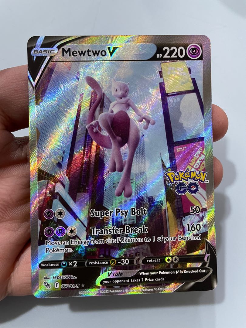 Mewtwo V Alternate Art - 072/078 - Pokemon Go – Card Cavern Trading Cards,  LLC