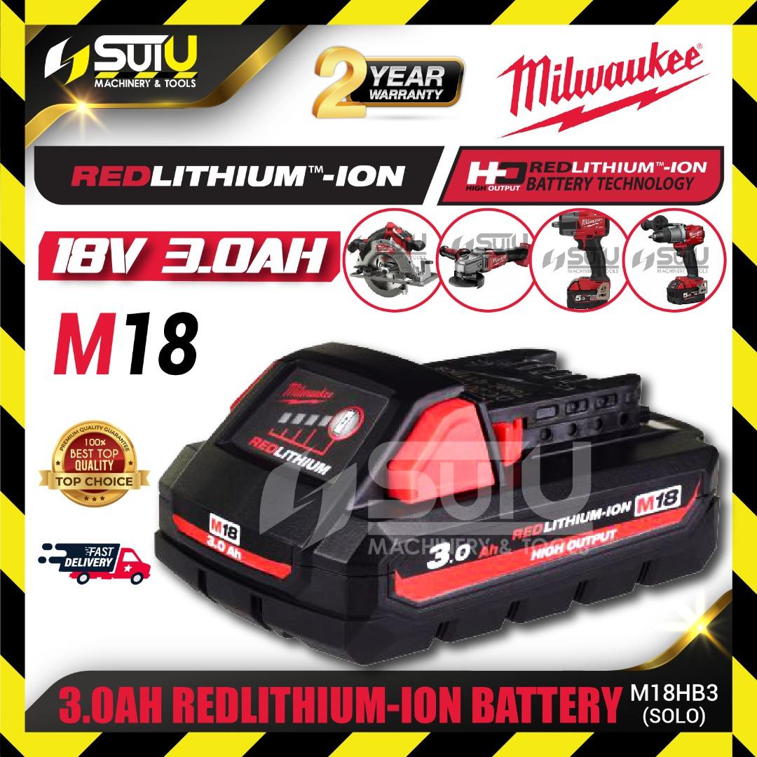 MILWAUKEE M18HB3 M18 HB3 1PCS 18V 3.0Ah REDLITHIUM ION Battery