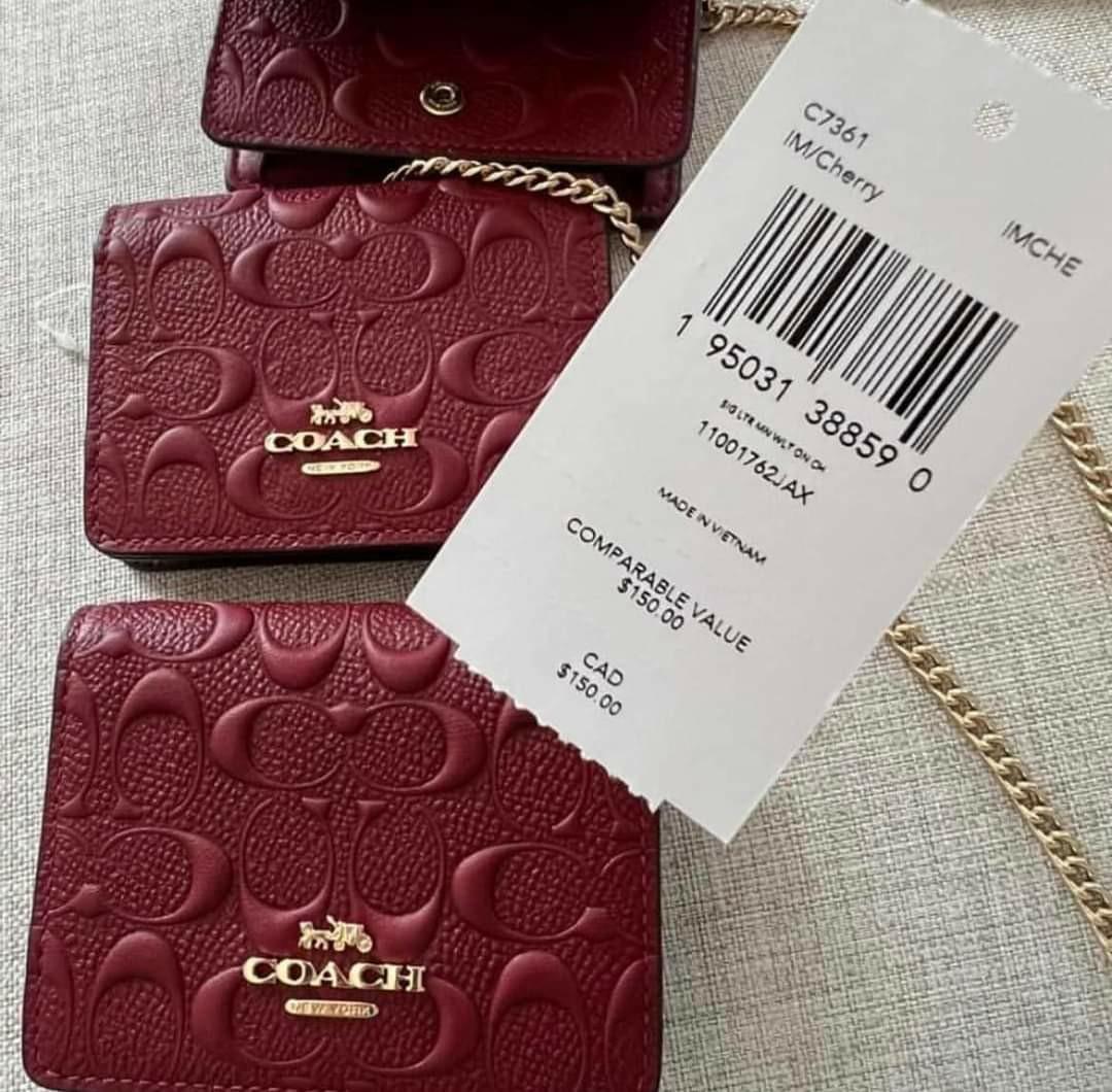 Coach Mini Wallet Chain, Women's Fashion, Bags & Wallets, Purses & Pouches  on Carousell