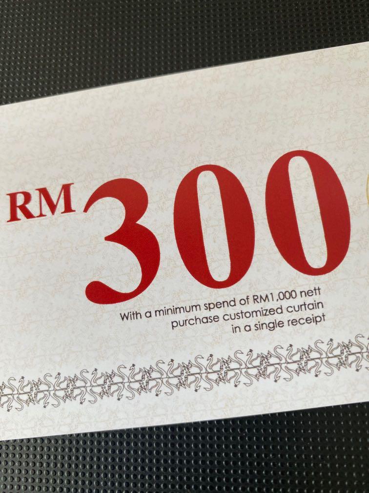MK Curtain RM300 Voucher, Tickets & Vouchers, Vouchers on Carousell