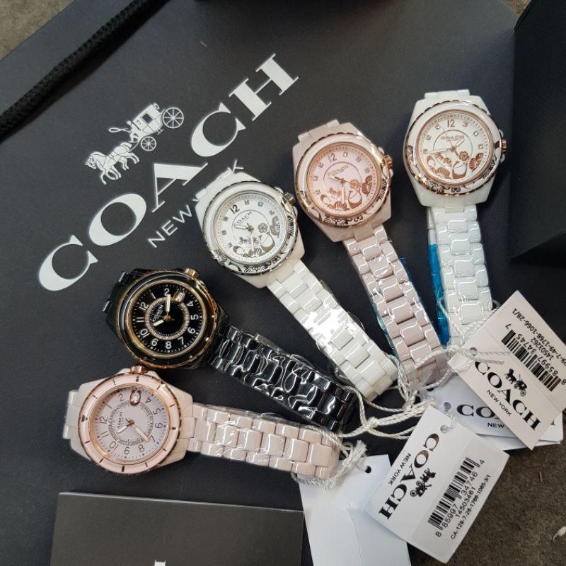 Coach pink ceramic watch top