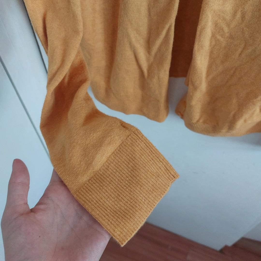 Mustard Yellow Cardigan (Plus Size), Women's Fashion, Coats, Jackets