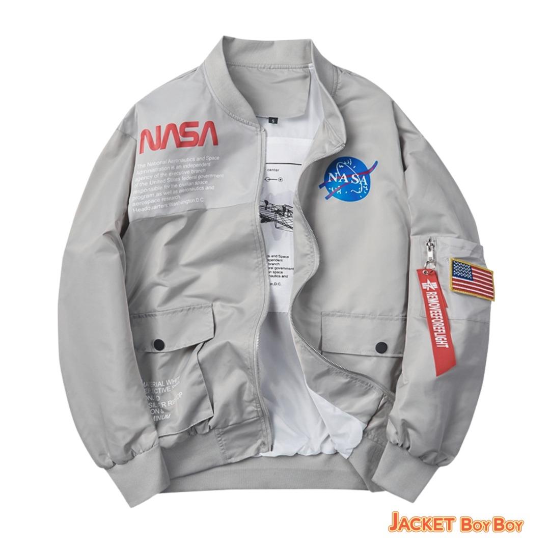 NASA Lightweight Summer MA1 Style Flight Bomber Men's Fashion, Coats, Jackets and Outerwear on