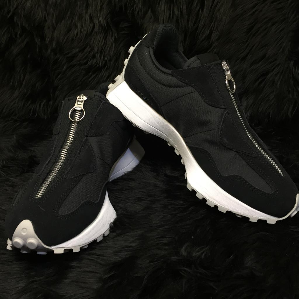New Balance 327 Zipper Women Black, Fesyen Wanita, Sepatu di Carousell