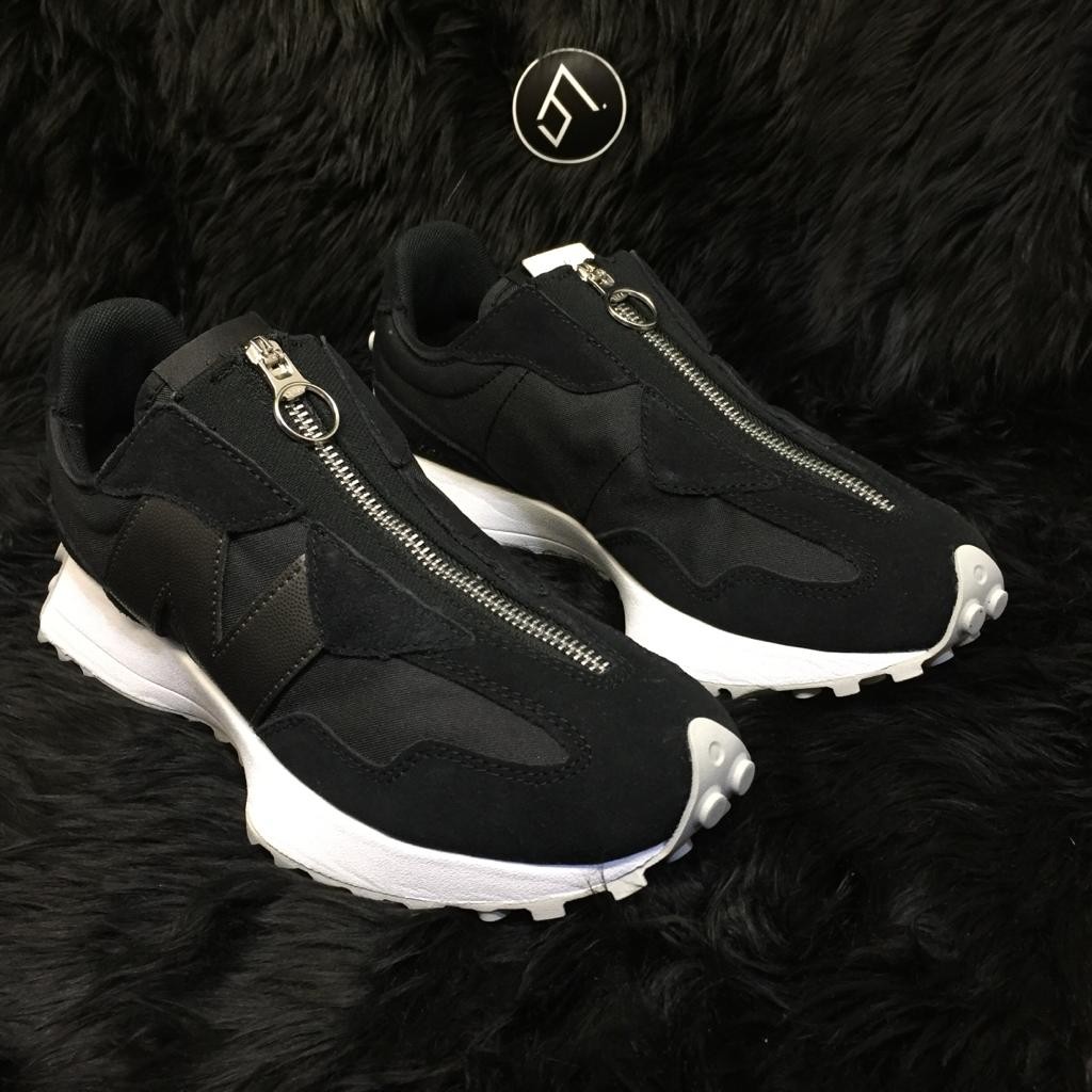 New Balance 327 Zipper Women Black, Fesyen Wanita, Sepatu di Carousell