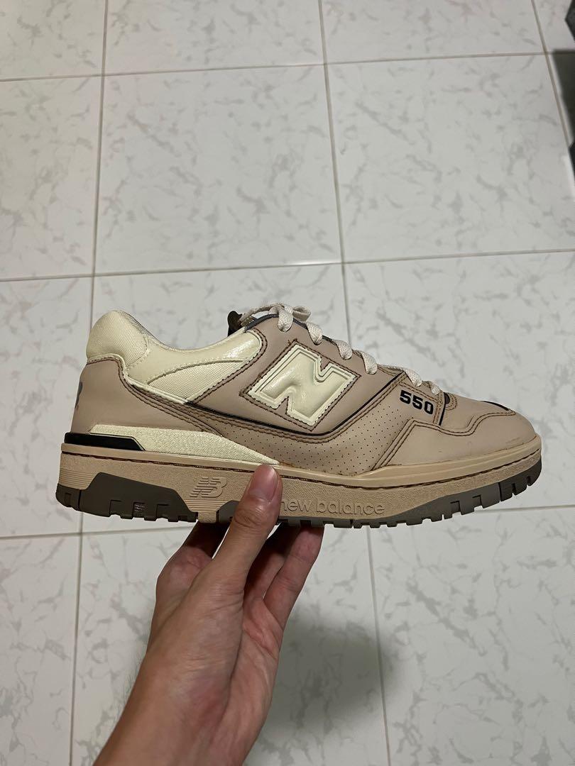 new balance 550 castlerock white grey US 10.5 coffee dyed