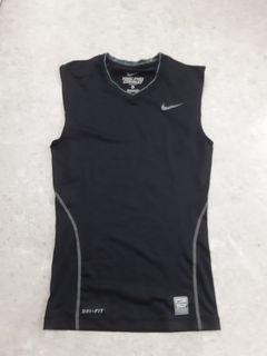 Nike Pro Combat Sleeveless Shirt Neon/Blue Men's XL Compression Shirt