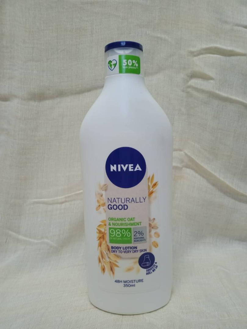 Nivea Body Lotion Organic Oat & Nourishment 350ml, Beauty & Personal
