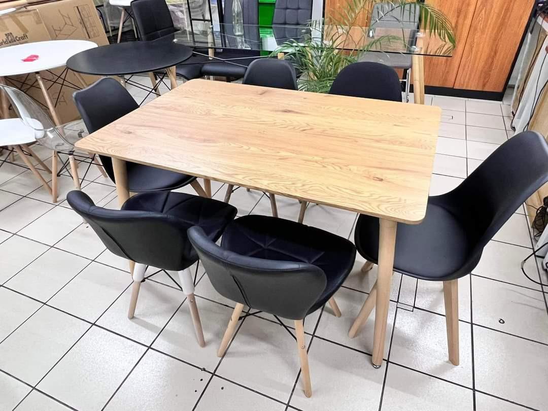 CHEAPEST KAIA WOOD SCANDI TABLE (Category: Tables & Sets) located in Quezon City. Submitted by wcfonlinestore (Listing ID 1174882105, Image 1). Description: MEDIUM: 1200x800x750mm Materials: 18mm MDF table top with painting,50 Diameter wood legs + metal Weight load capacity: 80 kg Weight: 20.8 kgs Packing size: 1280x880x150mm.