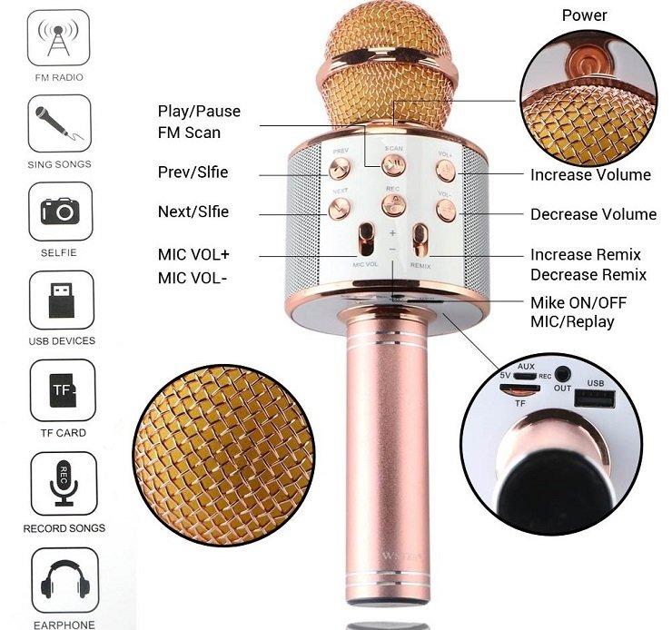 Mic bluetooth ws 858 original hotsell