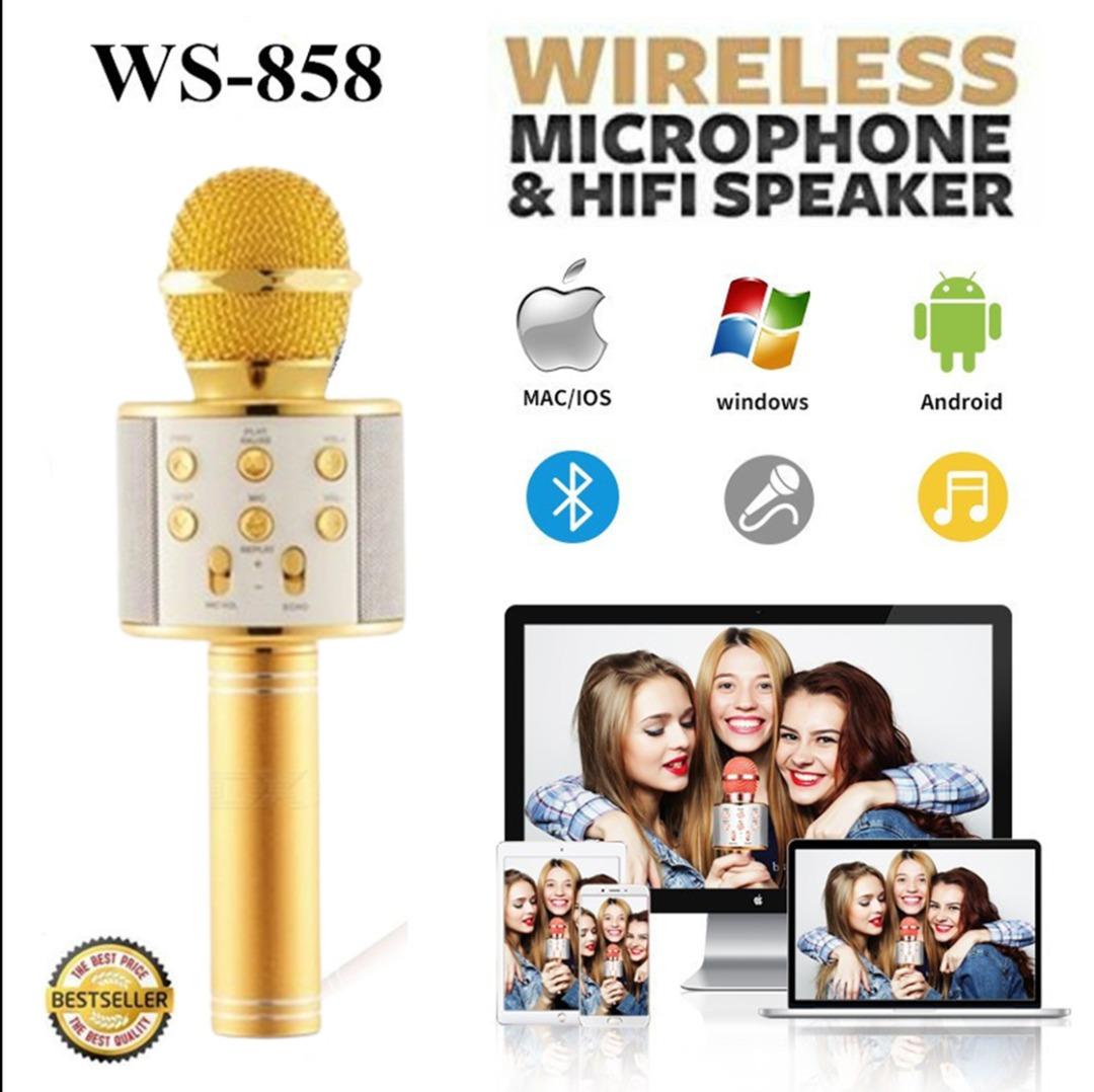 Original Wster WS858 Wireless Karaoke WS 858 Microphone Bluetooth