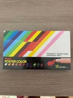Pentel poster colour 12 colours 12ml
