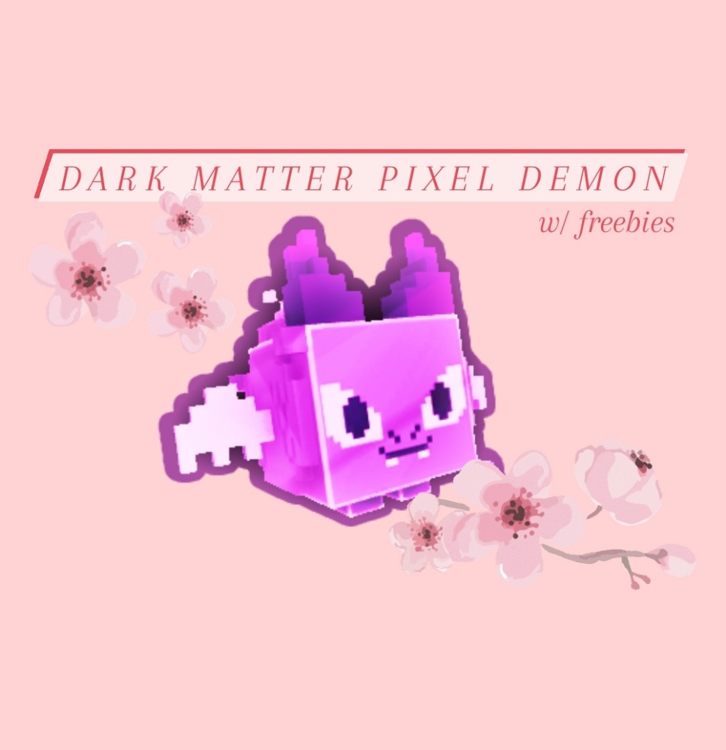 Pet Simulator X - 12PCS. Dark Matter Pixel Demon, Video Gaming, Video
